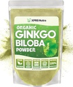 XPRS Nutra Organic Ginkgo Biloba Powder - Gingko Biloba Kosttilskud til kognition - Vegan Friendly Ginkoba Biloba Organic - Immunity Boosting Ginkgo Biloba Powder (16 oz)