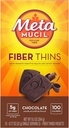Metamucil Fiber Thins, Psyllium Husk Fiber Supplement, fordøjelsesmæssig sundhed støtte og tilfredsstillende sult, chokolade smag, 12 Servere