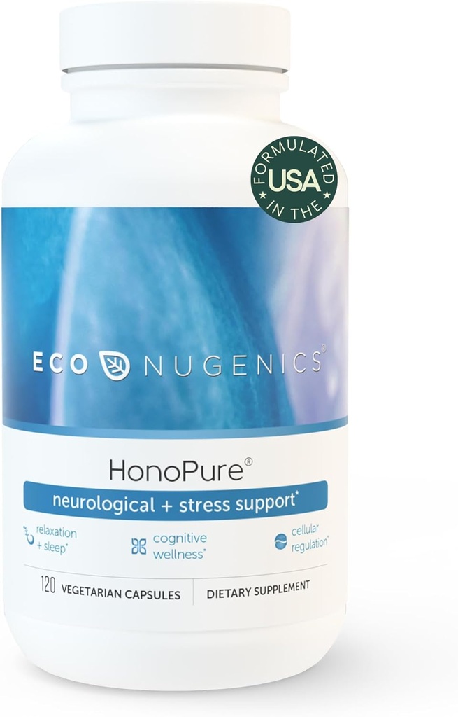 EcoNugenics - HonoPure - 120 Capsules - 124; Professionelt formeret med 98% Pure Honokiol - 124; Understøtter cellular, Neurologisk & Kognitiv sundhed - 124; Sikker, effektiv & stærkt regarderet antioxidant