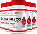 (5 Pack) Sugar Sync SugarSync Glyco Optimizer Capsules, Sugar Sync Maksimum Strength Glycogen Optimizer and Blood Support, SugarSync 635mg Advanced total Health Formel (300 Capsules)