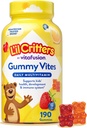 L 'il Critters Gummy Vites Daily Kids Multivitaminer Assorterede frugtsmag til alderen 2 + Toddlers & Kids, Gummy Vitamin med C-vitamin og D, 95-190 Day Supply, 190 Gummies