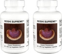 Supreme Nutrition Reishi Supreme, 90 Pure Reishi Mushroom Vegetarian Capsules Measures 124; 2 Pack