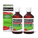 Robitussin Voksen maksimal styrke Hough Plus Bryst Congestion DM Max, Hough suppressant og Expectorant, Raspberry Flavor, 8 Fl Oz x 2