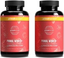 Primær Høst Multivitamin til kvinder Vitamin A, C-vitamin, D-vitamin og E-vitamin B12, B6, Biotin, Zinktilskud, 60 kapsler (Dame 2 Pack)