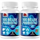 Probiotika til mænd, 500 milliarder CFU & 12 Herre Probiotik til fordøjelsessygdomme + 4 Organic Prebiotic Fiber, til fordøjelsesbesvær, Gut, immunforsvar, bloating, gas, energistøtte, holdbarhed- 120 kapsler