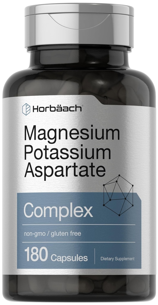 Horbäach Magnesium Kalium Aspartat Complex 124; 180 Kapsler