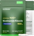 Gorani NAD + Supplement 900MG, Nicotinamid Riboside, Liposomal Resveratrol, Quercetin (1)