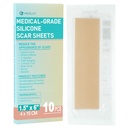 Silicone Scar Sheets, 10pcs, Silicone Tape for Scar Treatment, Reusable Scar Strips for Surgical, C-Section, Keloid Bump, Stretch Marks, Burn, Acne Scar Removal, Each 1.5” x 6”