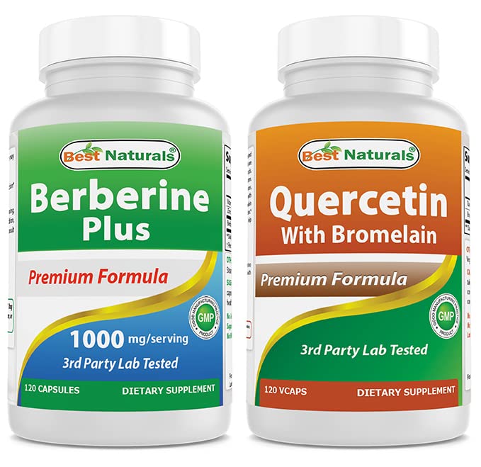 Bedste Naturals Berberine Plus 1000mg & Quercetin med Bromelain
