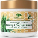 Manuka honning eczema creme fugtgivende lotion Behandling for psoriasis Relief - Itchy, tørre hududslæt salve - Lindrende fugtighedscreme til baby, børn, voksne - høj styrke Body & Face Cream 2oz