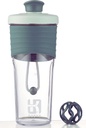 2. Generation Shaker flaske til protein med mixing Ball - Perfekt til træning og udendørs brug, 24-Ounces Whey Protein Shaker med klar måling (sort grøn)