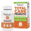 Probulin Total Care Probiotisk supplement, daglig Gut, fordøjelsesbesvær, og immunforsvar Probiotika kapsler til mænd og kvinder, 20 milliarder CFU, Vegan, 60 Count Flaske