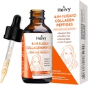Hevy flydende kollagen til kvinder, flydende biotin & kollagen til strålende hud, hårvækst, stærke negle, fælles støtte, 20500 mcg 4-in-1 Collagen dråber, avanceret absorption, Raspberry Flavor - 2 FL OZ