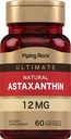 Piping Rock Astaxanthin 12mg | 60 Softgel Capsules | Extract Supplement | Gluten Free, Non-GMO