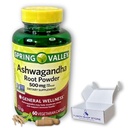 Ashwagandha - 500 mg rodpulver, 60 kapsler (pakning med 1 stk.)