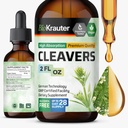 BIO KRAUTER Cleavers Tinktur - Cleavers Herb Liquid Extract - Natural Detox - Alkohol og Sukker Free - Vegan Extract 2 Fl.Oz.