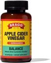 Bragg Daily Balance Apple Cider Vincils and Sensoril Ashwagandha Capsules - 750mg af eddikesyre - Energy & Weight Management Support - (90 piller)