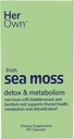 Hendes egen Irish Sea Moss Capsules, Burdock Root, Bladerwrack, Detox, Metabolisme, immunforsvar, hudsundhed, naturlig fælles støtte, Nutrient Rich Superfood High in Minerals, 60 Greve