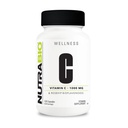 Nutrabio C-vitamin med Rose HIPS - understøtter sunde knogler, tænder og tandkød, immunfunktion - ingen fyldstoffer eller hjælpestoffer - (120 kapsler, 1000 mg C-vitamin pr. kapsel)