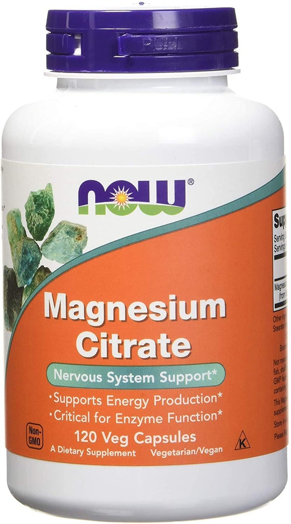 Nu fødevarer Magnesium Citrate 400 Milligram 120 Veg kapsler (pakke med 2)