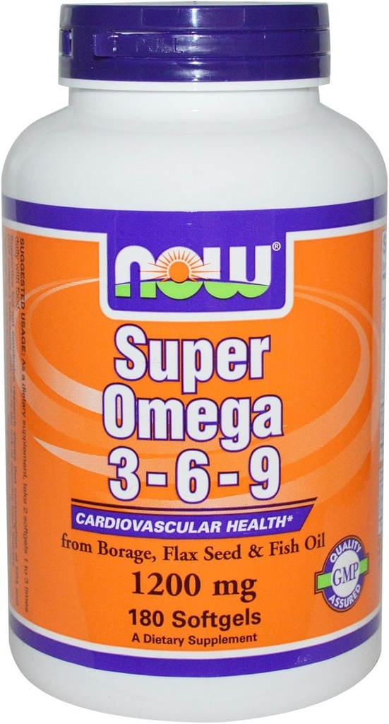 Super Omega 3- 6- 9 1200mg 180 Softgels (pakke med 2)