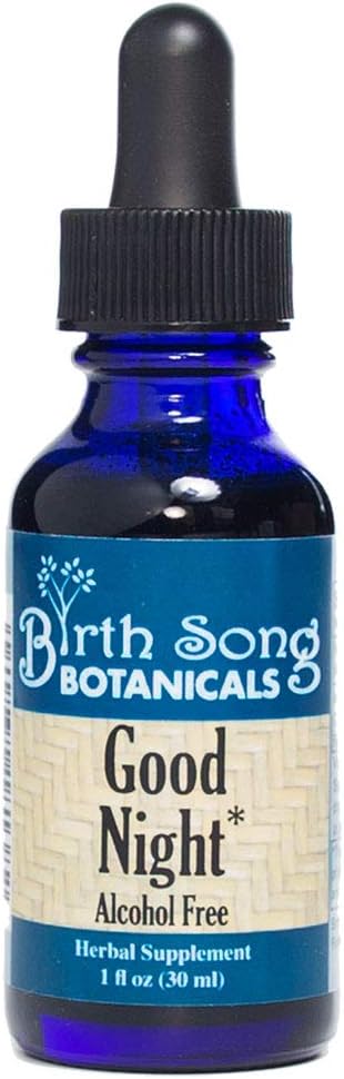 Fødsel Song Botanicals Good Night Herbal Sleep Tinktur med Valerian og Passionflower, Natural Sleep, Stress, og Afslapning Support Voksne, 1oz Flaske
