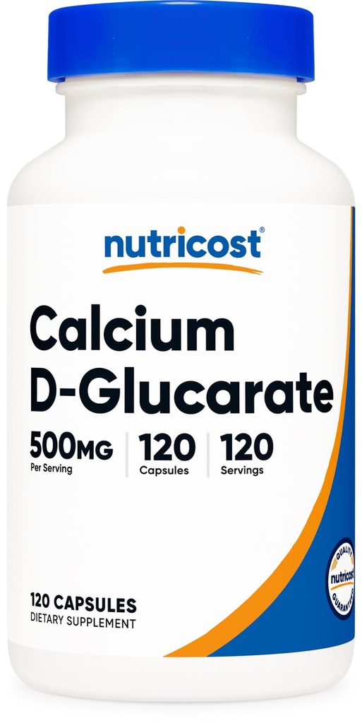 Nutricost Calcium D- glucarat 500mg, 120 kapsler - Gluten Free, Non- GMO, Vegetarisk Friendly