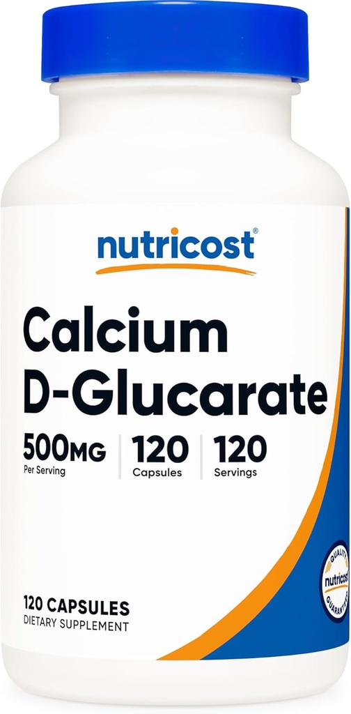 Nutricost Calcium D- glucarat 500mg, 120 kapsler - Gluten Free, Non- GMO, Vegetarisk Friendly