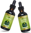 Go Nutrients Uriva & Liver Edge against 124; Lever rense & avancerede lever flydende dråber supplement Urisyre Support, for sunde ursyre niveauer Det hjælper med lethed og muskelømhed