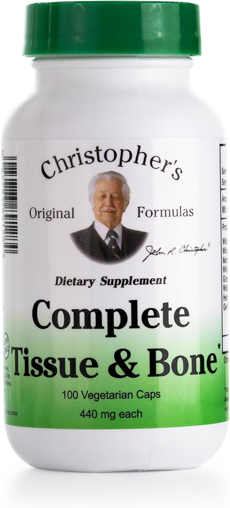 Christopher's Original Formulas Complete Tissue & Bone Formula – 100 VCaps | Herbal Support for Bones & Connective Tissue