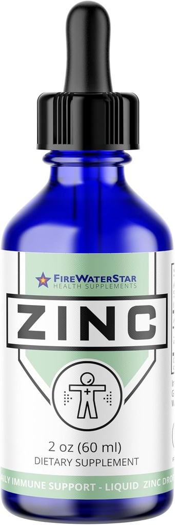 FWS flydende zink supplement til mænd Kvinder Kids, Organic Non- GMO Vegan, Ionic Zink Sulfate Drops, Immunsystemet Boost sund hud støtte Samlet wellness, 30 dages forsyning, 2 oz
