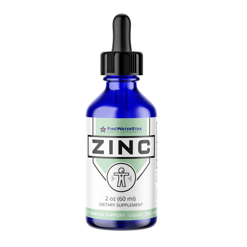 FWS flydende zink supplement til mænd Kvinder Kids, Organic Non- GMO Vegan, Ionic Zink Sulfate Drops, Immunsystemet Boost sund hud støtte Samlet wellness, 30 dages forsyning, 2 oz