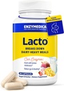 Enzymedica Lacto, Advanced Lactase Pills for Dairy Support, Hjælper Break Down Lactose, Casein & Fat, Dairy Relief Pills, Vegan, 90 Kapsler