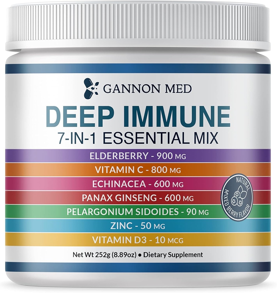 Ultimate Defense Immunity Vitaminer for voksne og børn - immunforsvar kapsler med hyldebær, C-vitamin, Echinacea, hvidløg, Panax Ginseng og zink - 120 Caps (8.8 Oz Powder)