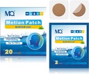 MQ 20ct Motion Sygdom Patches, mørk farve, Sea Sygdom Patches Non Drowsy & Vandtæt, Cruise Ship Travel Essentials, Hurtig fungerende & lang holdbarhed 72H