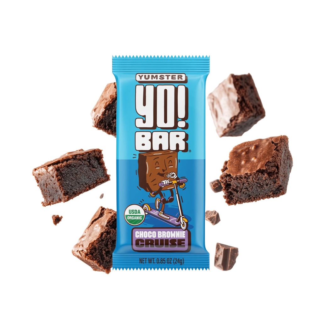 Yo! Bar af Bearded Brothers Vegan Organic Kids Bar, Chokolade (25 Barer) - Gluten Free, Paleo og Hel 30 Buddy 124; Soy Free, Non- GMO, Lav Glycemisk, Ingen Sukker Tilføjet, Fiber + Hele fødevarer