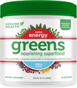 Ægte sundhed Grønne + ekstra energi Superfood Powder, Giver en øjeblikkelig energi Boost & Understøtter Gut Sundhed, Vanilla Flavoured, 30 Servering