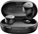 TOZO Trådløse Earknopper Bygge i Mic Clear Calls Ergonomic Light Weight Bluetooth 5.3 i Øre hovedtelefoner Vandtæt Premium Stereo Sound Ear Bud 30H Playtime med 32 EQs via APP