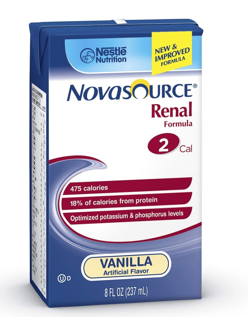 Novasal Renal Nutritional Supplement (NOVASOURCE RENAL, 8OZ BRIKS) 27 Hver / sag