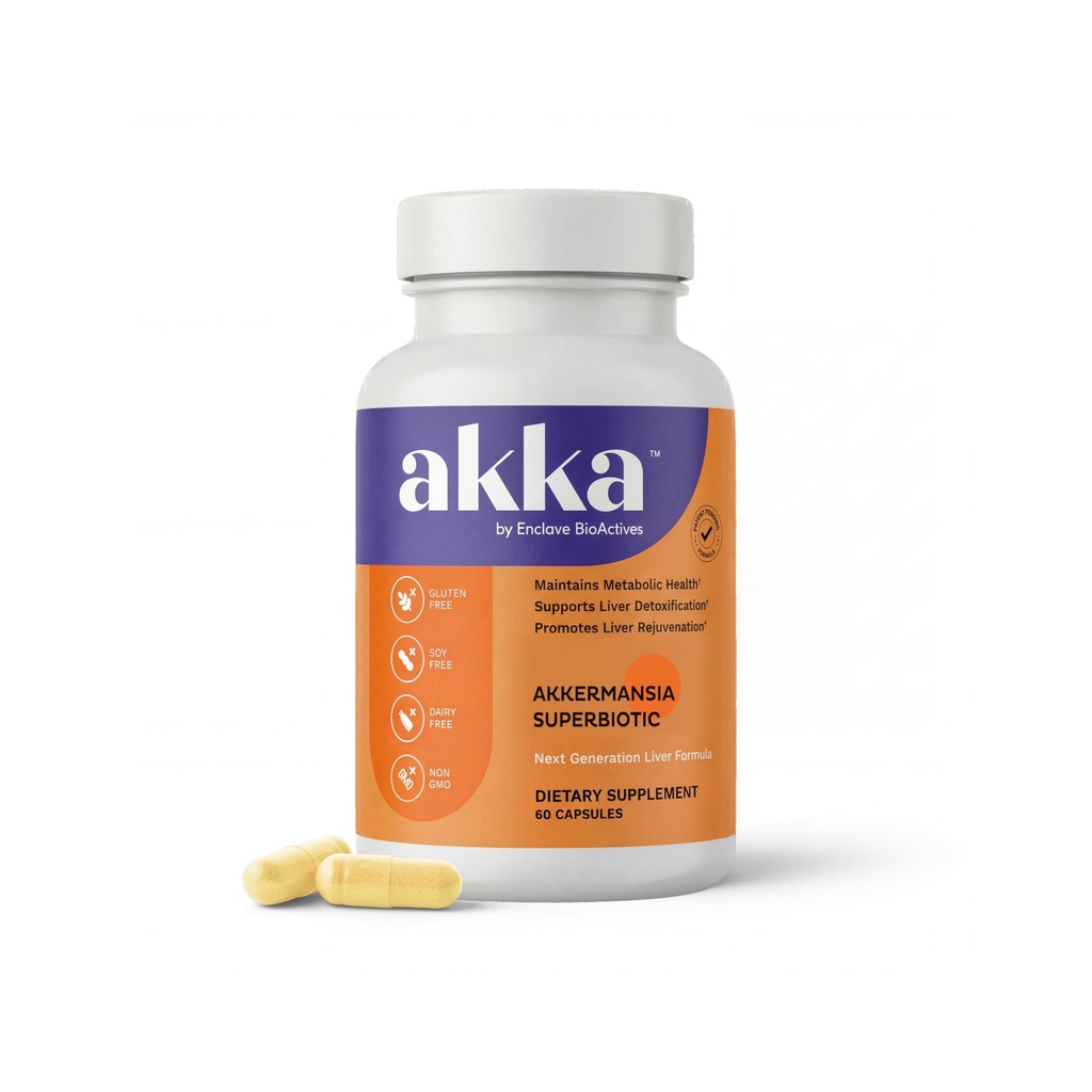 AKKA Premium lever rense Detox & reparation Superbiotic: Lever Detox, regenerering, og gendannelse leverstøtte supplement med biotilgængelig Pasteurized Akkermansia