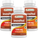 Bedste Naturals Inositol 1000 mg 120 tabletter (120 Tæl (pakke med 1)) (120 Tæl (pakke med 3))