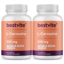 BESTVITE L- Carnosine 500mg (240 kapsler) (120x2) No Fillers - No Stearates - Non GMO - Gluten Free