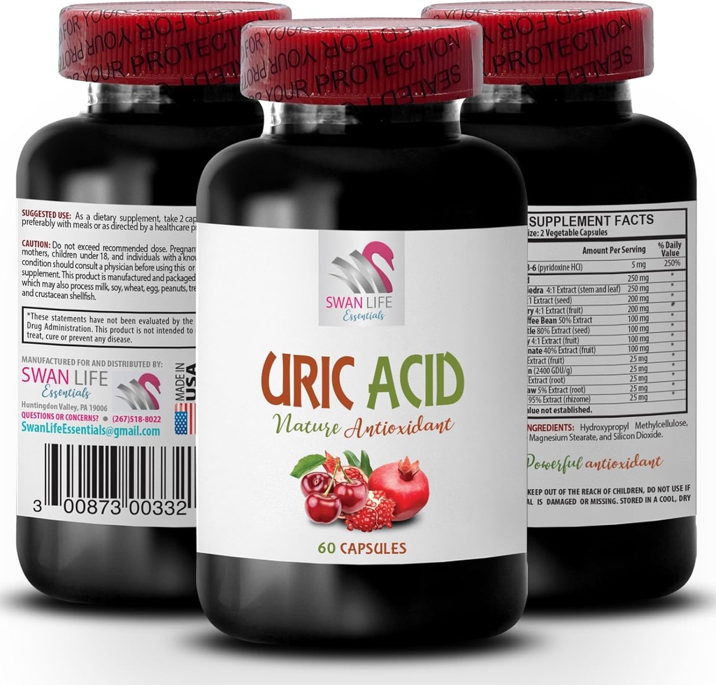 urinsyre kontrol - URIC ACID - urinsyre dannelse, urinsyre opbygning, reducere urinsyre hurtigt, tranebær supplement, tranebær piller til kvinder, tranebær ekstrakt, tart kirsebær piller 1Bot 60Caps