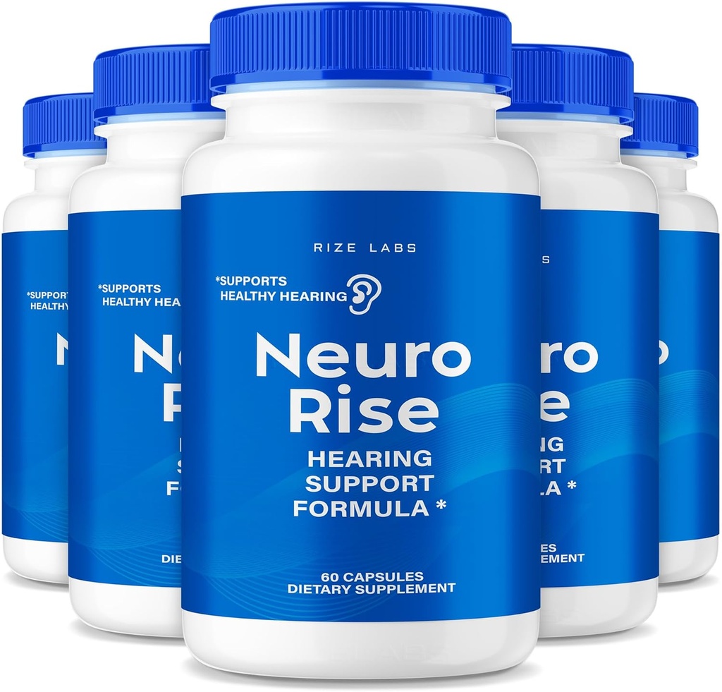 rize laboratorier - Neuro Rise kapsler, hørestøtte supplement, piller til støtte sund hørelse, avanceret formel for øre sundhed, Tinnitus & støj Relief (300 kapsler)