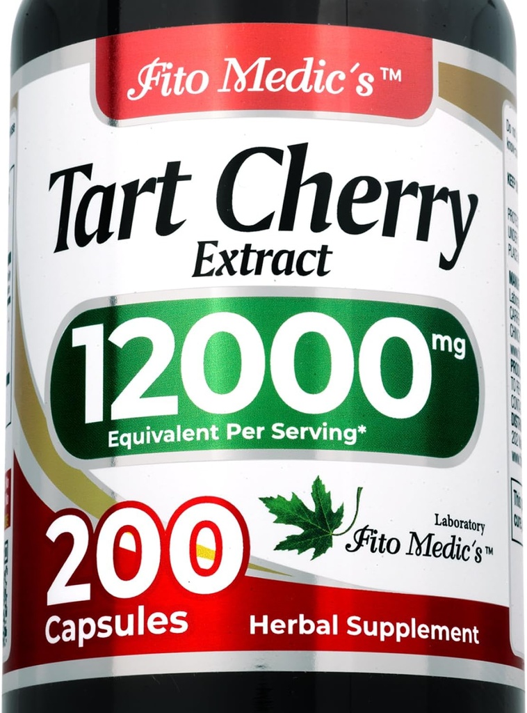 FITO MEDIC 'S Lab 124; Tart Cherry Kapseler 124; 200 Kapseler 124; 12000 mg Tart Cherry Extract 124; Cherry Extract 124; Koncentrat Extract 124; Ultra high Absorption.