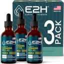 E2H EARTH TO HUMANS vitamin D3 & K2 supplement til immunforsvar - Flydende vitamin D3 5000 IE - Lavet i USA