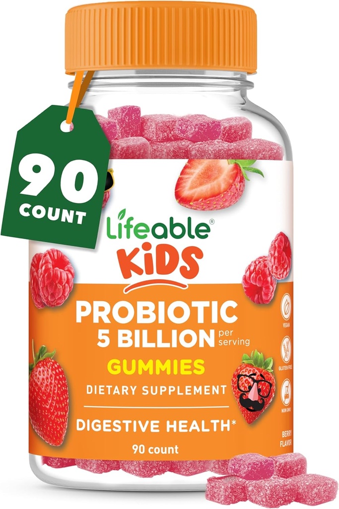 Lifeable Probiotika til børn Gummae 124; 50mg (5 billion)