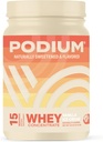Podium Nutrition Whey Protein Powder, Vanilla Ice Cream, 22g Protein Per Servering med fordøjelige enzymer, Whey Protein Isolate & Concentrate, Gluten Free, Lavcarb, Lavsukker & Soy Free, 15 Servere