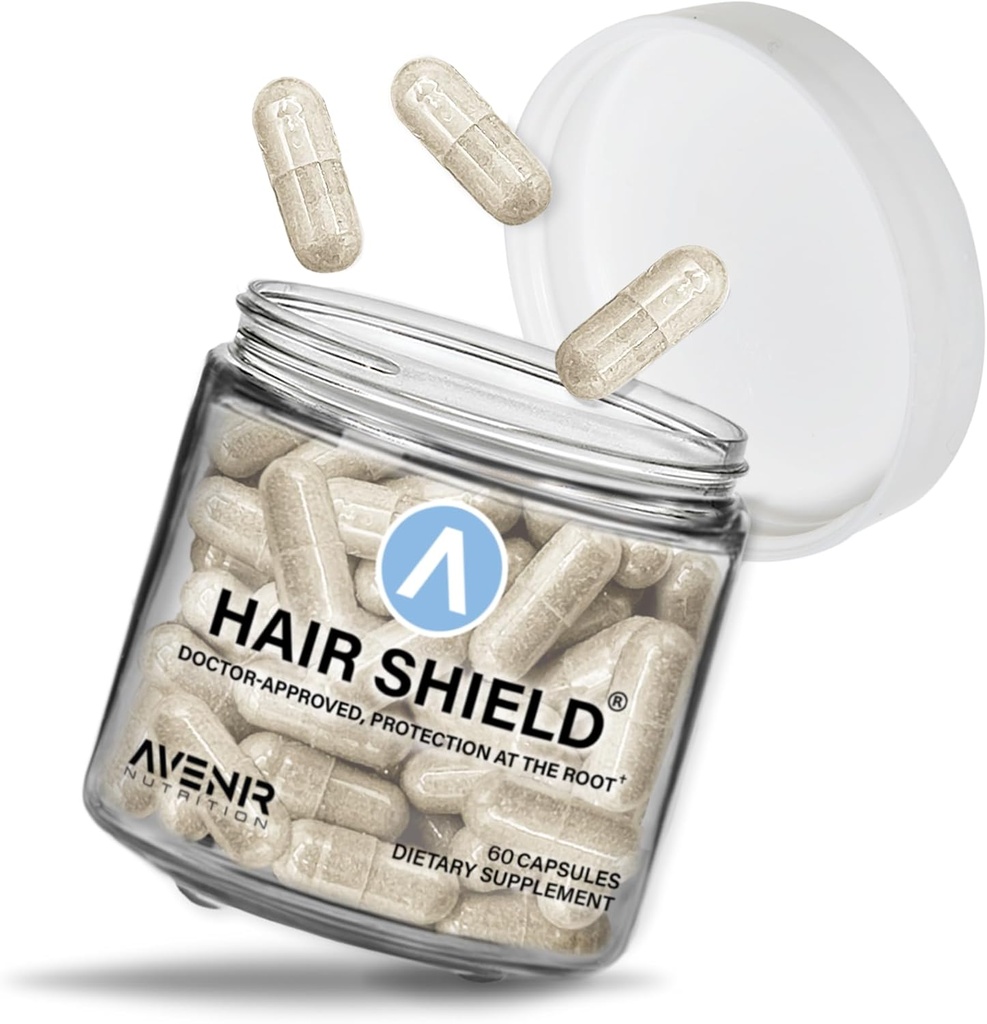 Hår Skjold Budding124; Hår Hud og negle Vitamin til hårvækst og stærkere Nails, Biotin Vitamin med Calcium & Zink til kvinder og mænd, 60 Kapsler