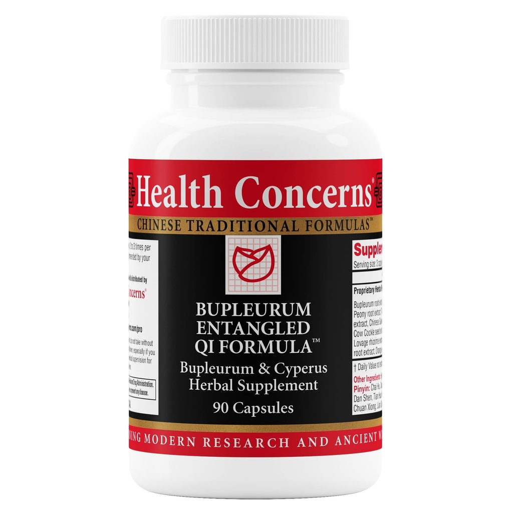 Sundhedsmæssige bekymringer Bupleurum Indfiltret Qi Formel - kvinders Hormonal Balance & Cyst Support - Traditionel Kinesisk Herbal Formel - Blood Flow Lever Qi Cleanse - 90 Kapsler